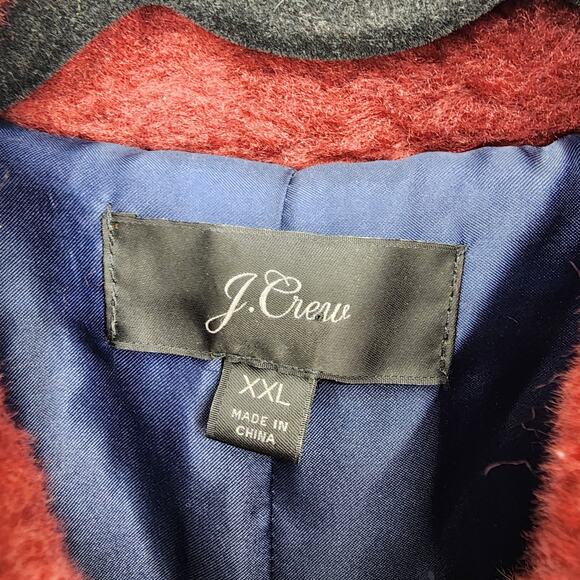 J.CREW Women's Plush Fleece Excursion Vest Crimson Maple Style E1535 Size XXL - Picture 3 of 6